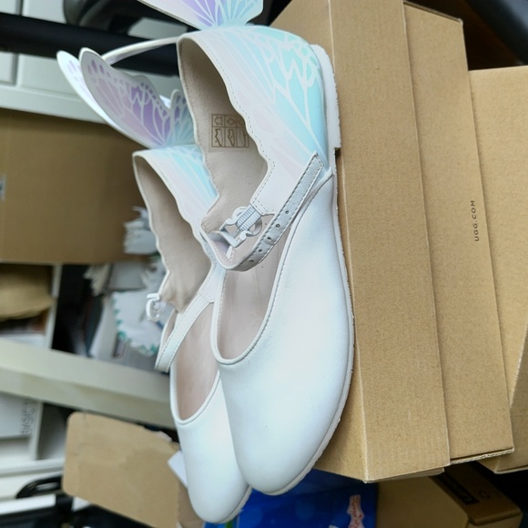 Sophia Webster girls white flats size 35 - Picture 4 of 5